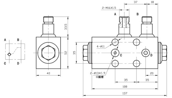 QY16A-6429-1型单向液压锁